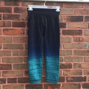 Shosho crop leggings navy turquoise size S/M
